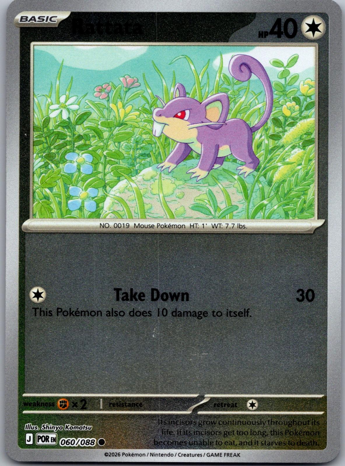 Rattata - 060/088 - Reverse Holo - PERFECT ORDER - Pokemon - Common | AA80-31