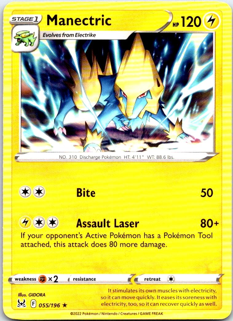 Manectric - 055/196 - - LOST ORIGIN - Pokemon - Rare | AB47-2