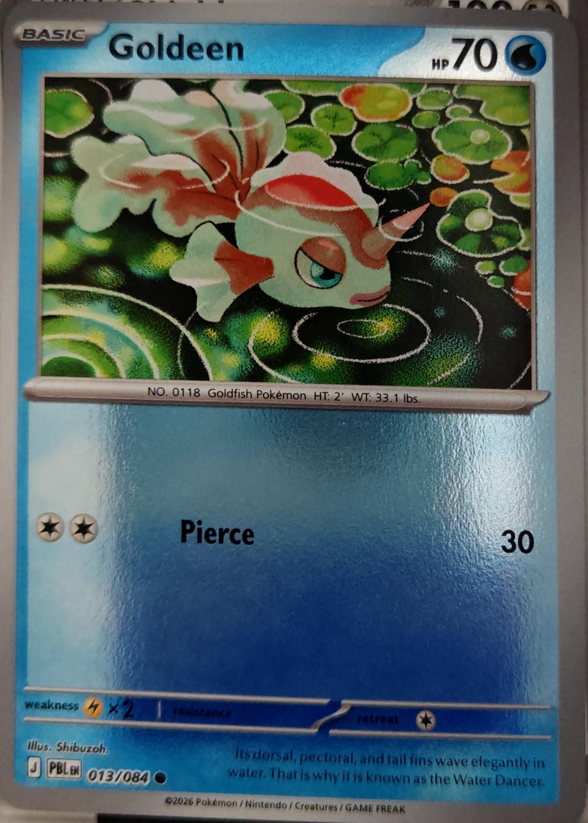 Goldeen - 013/084 - Reverse Holo - PITCH BLACK - Pokemon - Common | AA26-5