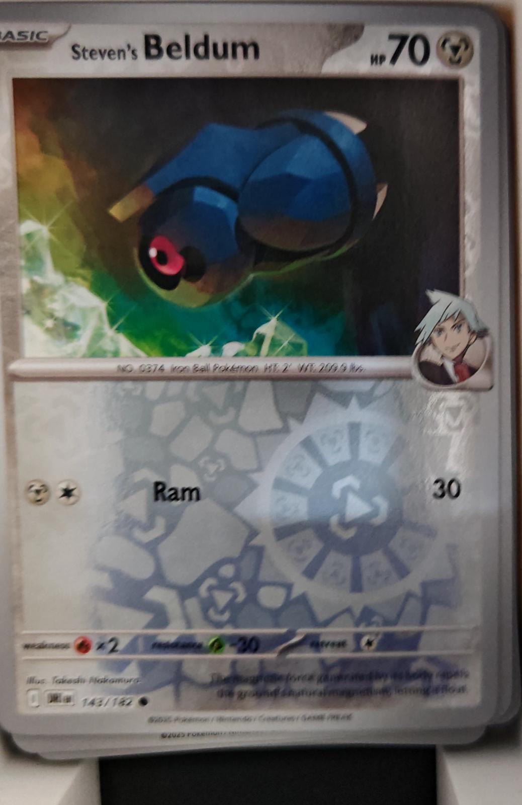 Steven's Beldum - 143/182 - Reverse Holo - DESTINED RIVALS - Pokemon - | AA19-31