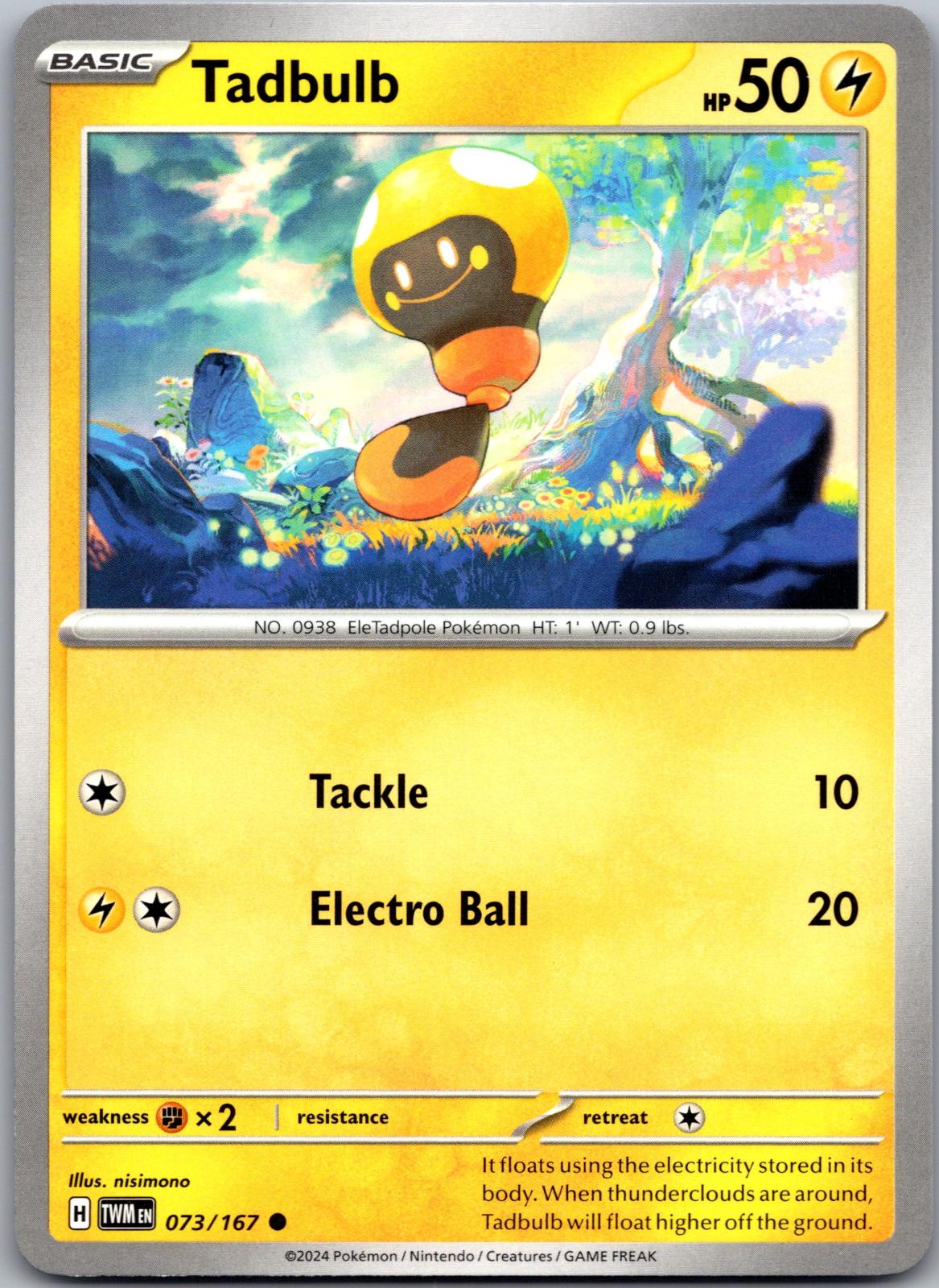 Tadbulb - 073/167 - - TWILIGHT MASQUERADE - Pokemon - Common | AA84-25