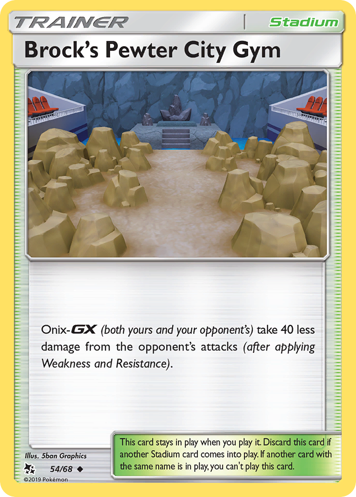 Brock's Pewter City Gym - 54/68 - - HIDDEN FATES - Pokemon - Uncommon | AA70-3