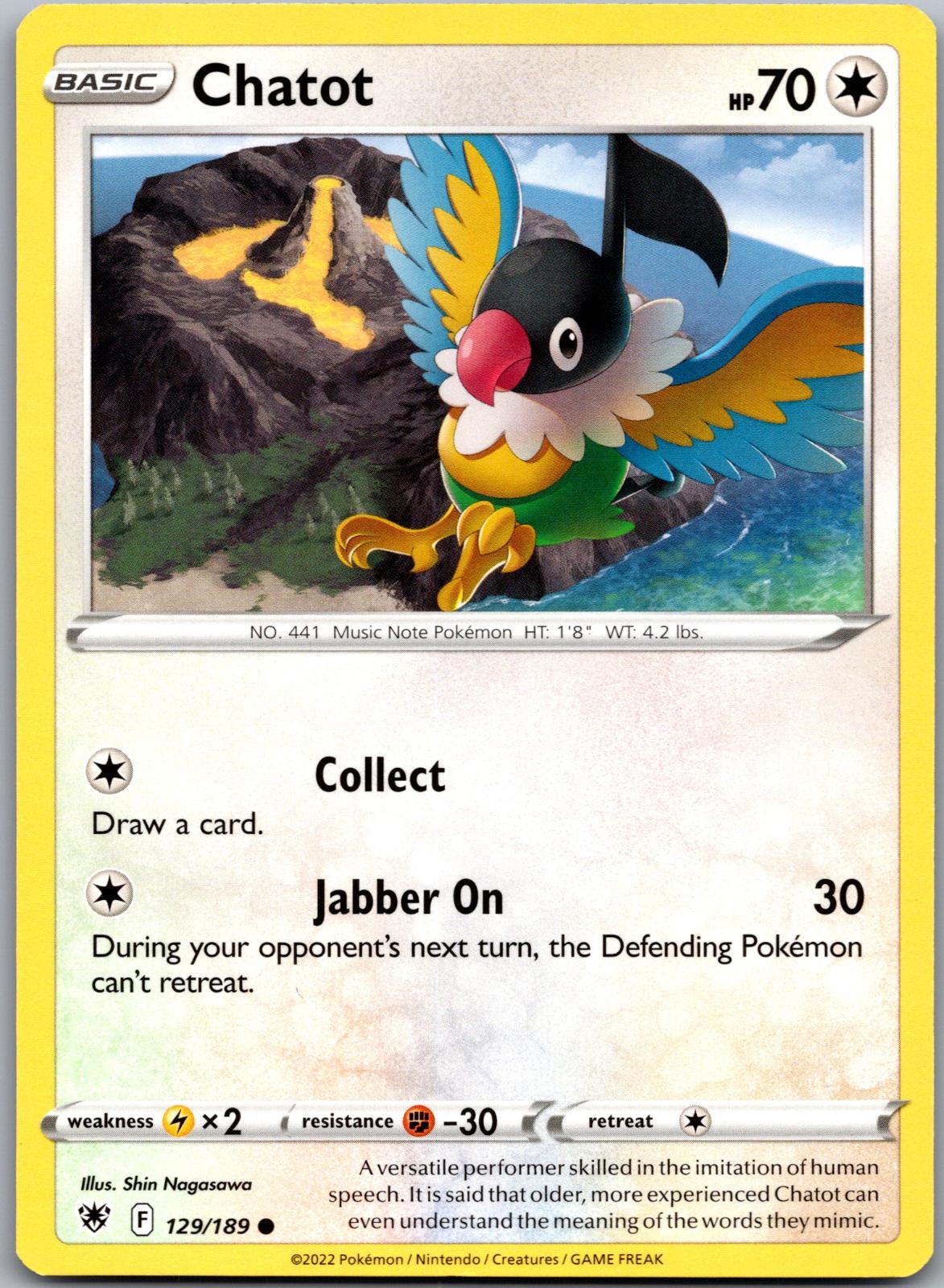 Chatot - 129/189 - - ASTRAL RADIANCE - Pokemon - Common | AA89-32