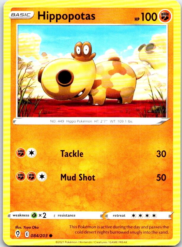 Hippopotas - 084/203 - - EVOLVING SKIES - Pokemon - Common | AC06-10