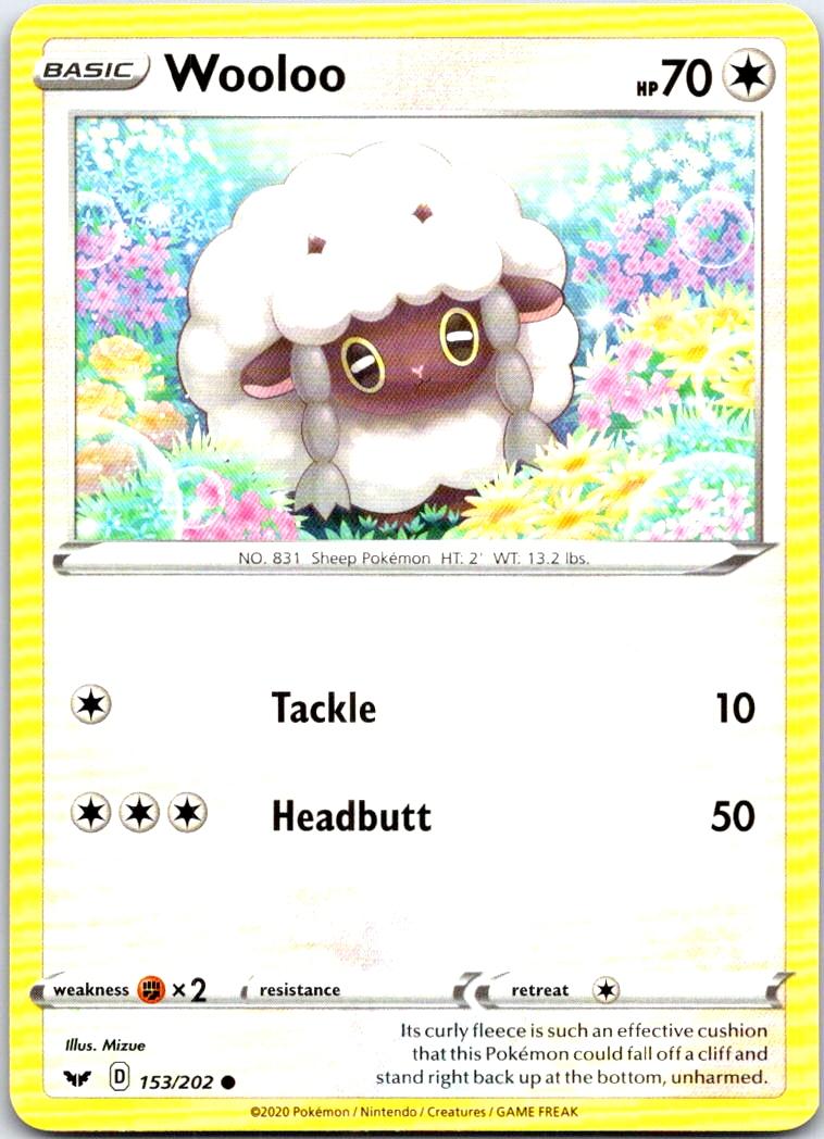 Wooloo - 153/202 - - SWORD & SHIELD - Pokemon - Common | AB72-13