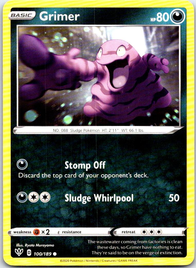 Grimer - 100/189 - - DARKNESS ABLAZE - Pokemon - Common | AB71-20