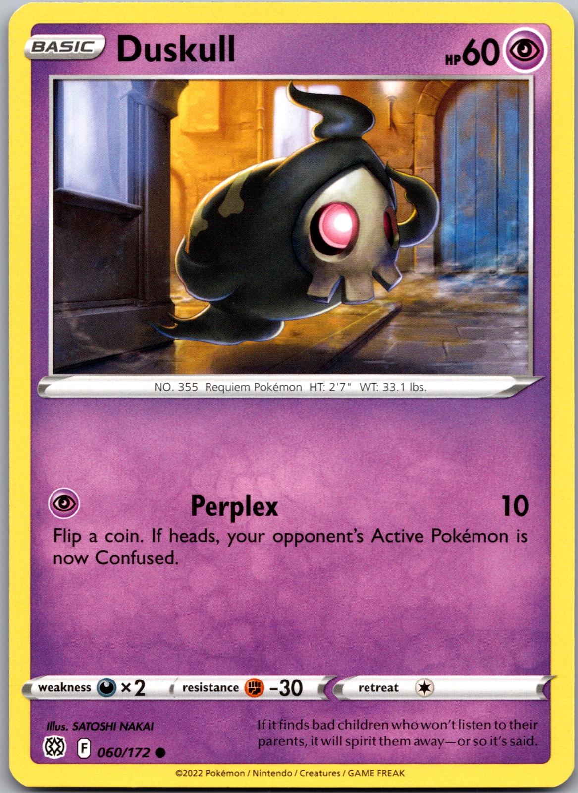 Duskull - 060/172 - - BRILLIANT STARS - Pokemon - Common | AA90-1