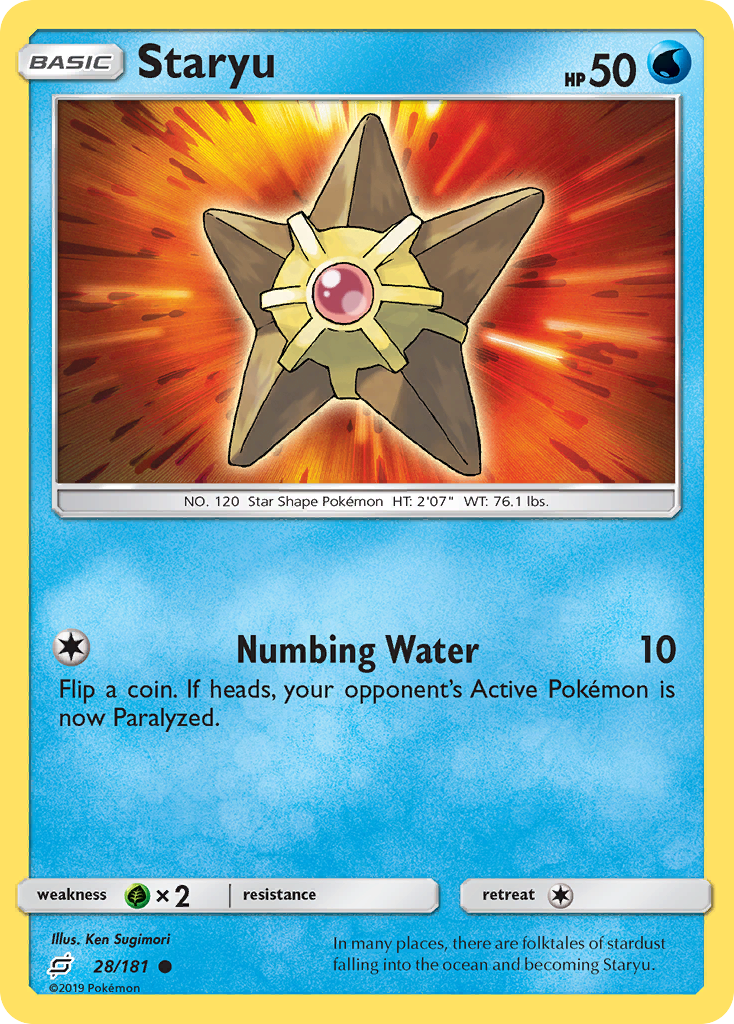 Staryu - 28/181 - - TEAM UP - Pokemon - Common | AA69-22
