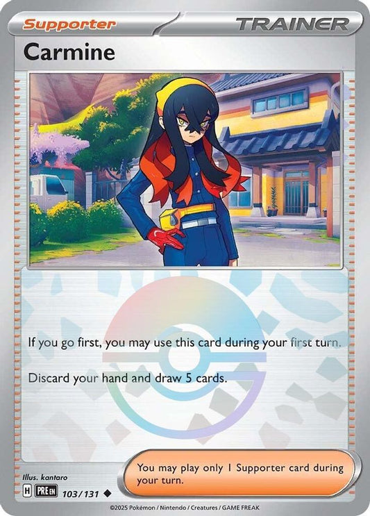 Carmine (Poke Ball Pattern) - 103/131 - Holo - PRISMATIC EVOLUTIONS - Pokemon - | AA29-4