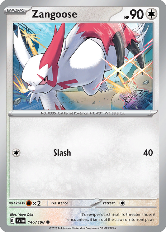 Zangoose - 146/198 - Reverse Holo - SCARLET & VIOLET - Pokemon - | AA49-81