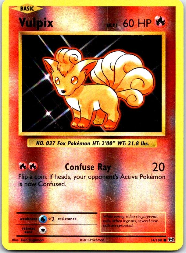 Vulpix - 14/108 - Reverse Holo - EVOLUTIONS - Pokemon - Common | AC15-40