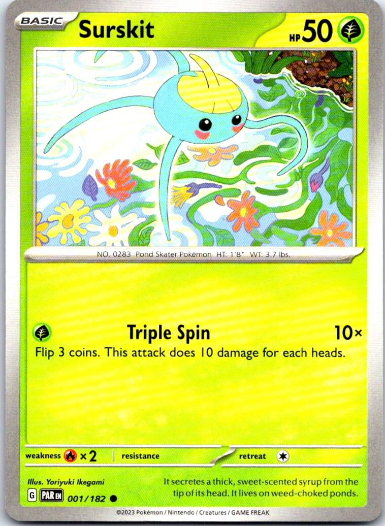 Surskit - 001/182 - - PARADOX RIFT - Pokemon - Common | AB27-12