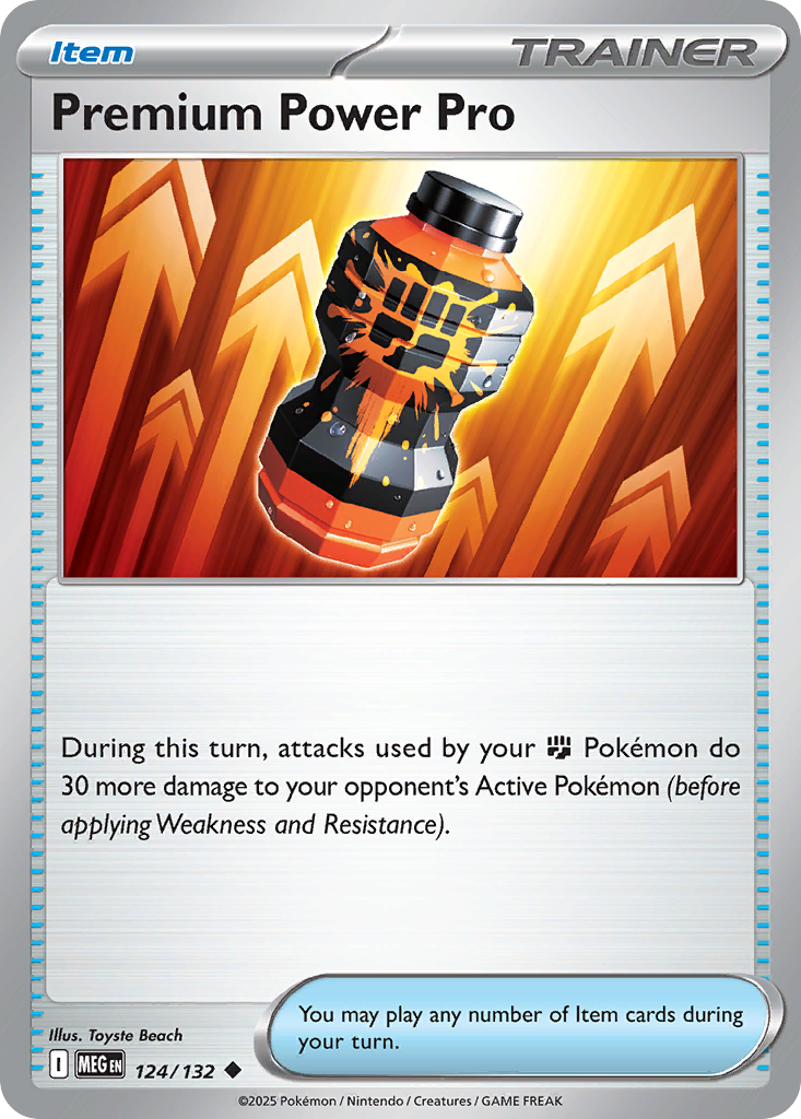 Premium Power Pro - 124/132 - Reverse Holo - MEGA EVOLUTION - Pokemon - | AA59-9