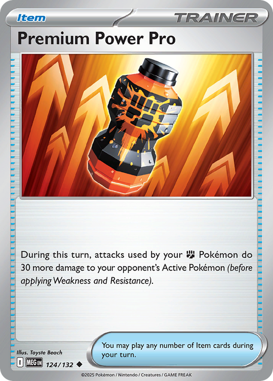 Premium Power Pro - 124/132 - - MEGA EVOLUTION - Pokemon - Uncommon | AA77-7
