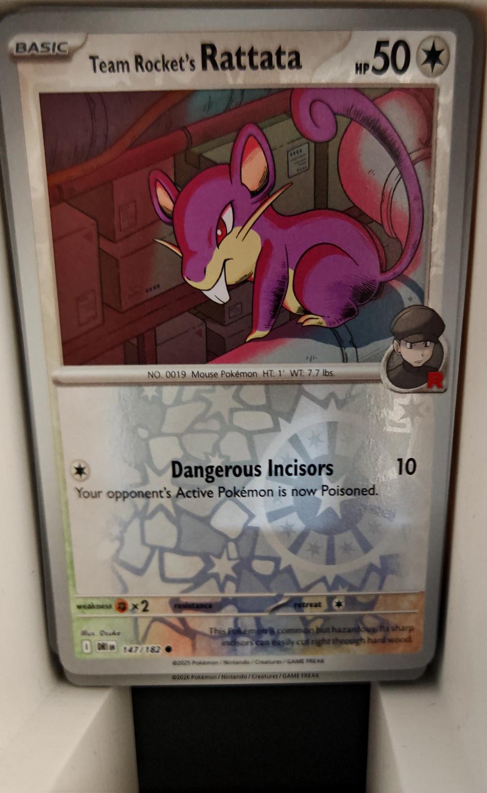 Team Rocket's Rattata - 147/182 - Reverse Holo - DESTINED RIVALS - Pokemon - | AA19-47