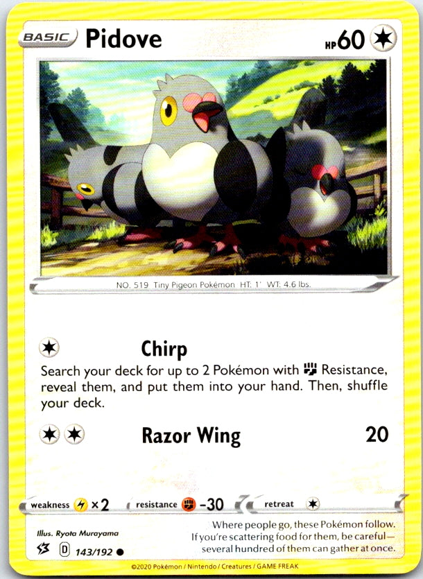 Pidove - 143/192 - - REBEL CLASH - Pokemon - Common | AC18-8