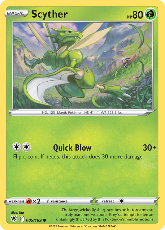 Scyther - 005/189 - - ASTRAL RADIANCE - Pokemon - Common | AA41-21