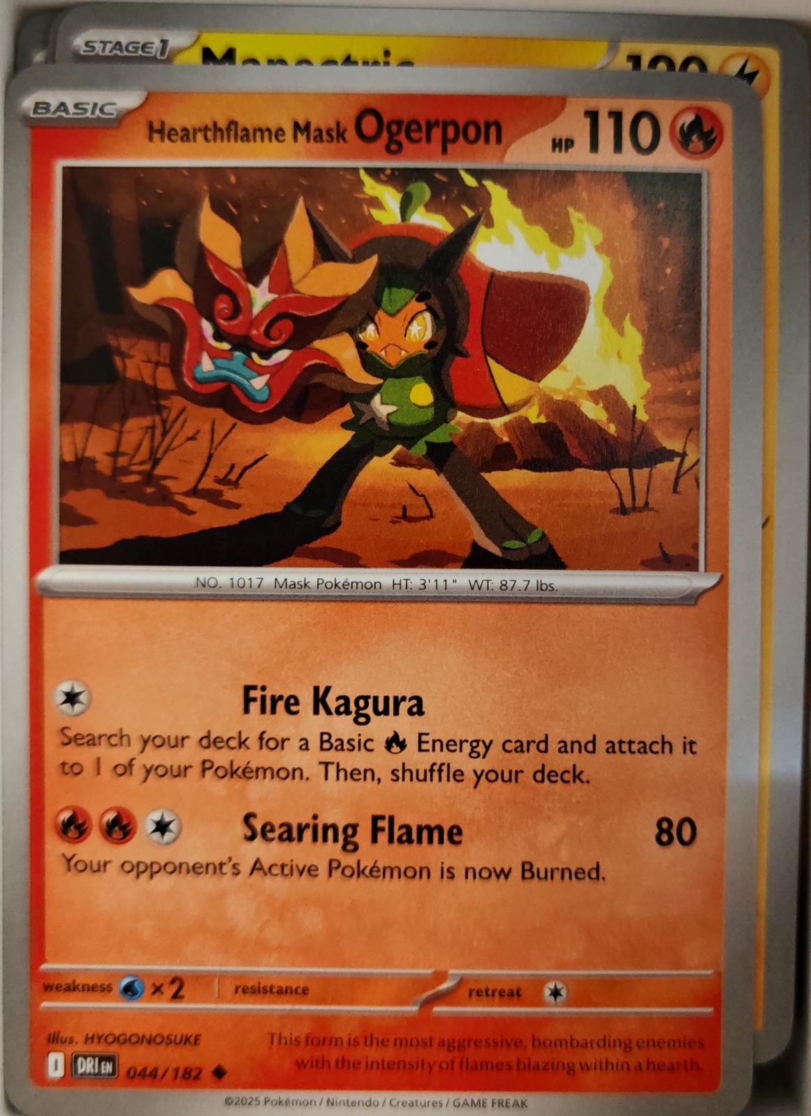 Hearthflame Mask Ogerpon - 044/182 - - DESTINED RIVALS - Pokemon - | AA10-46
