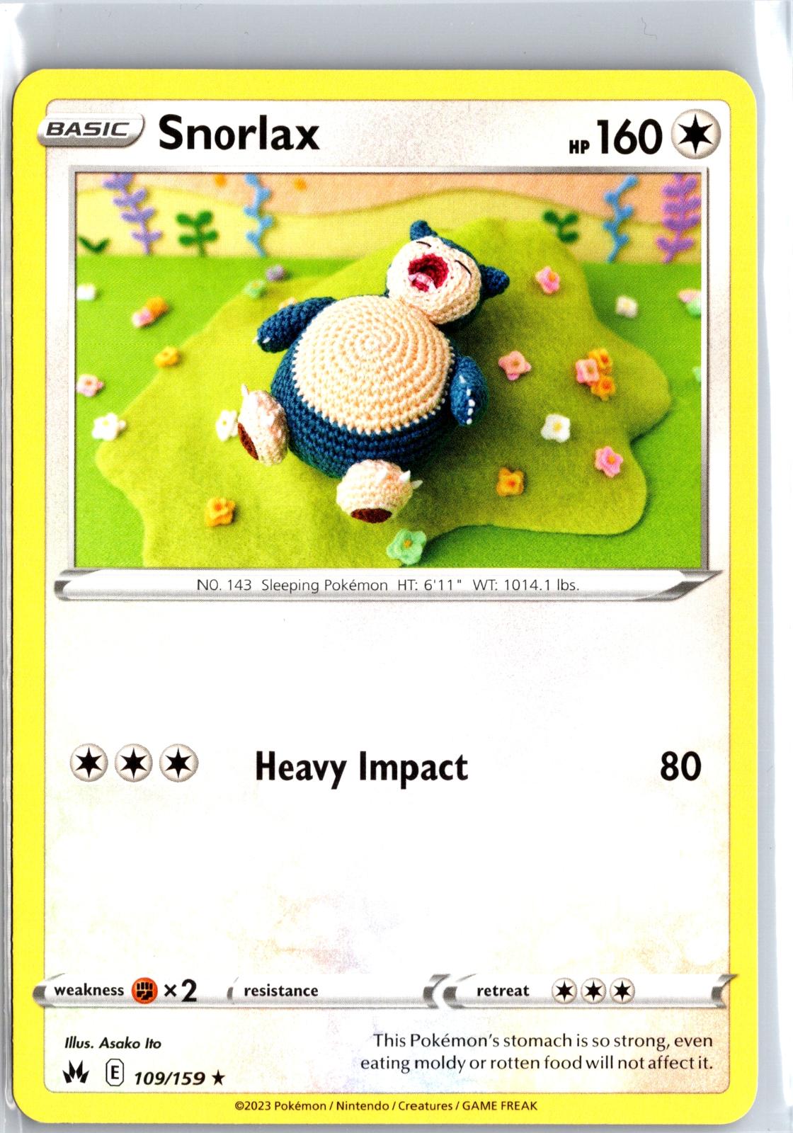Snorlax - 109/159 - - CROWN ZENITH - Pokemon - Rare | AB05-14