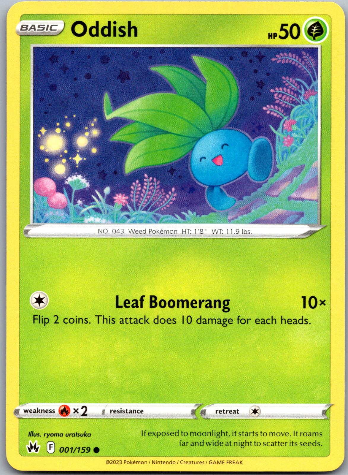 Oddish - 001/159 - - CROWN ZENITH - Pokemon - Common | AA92-49