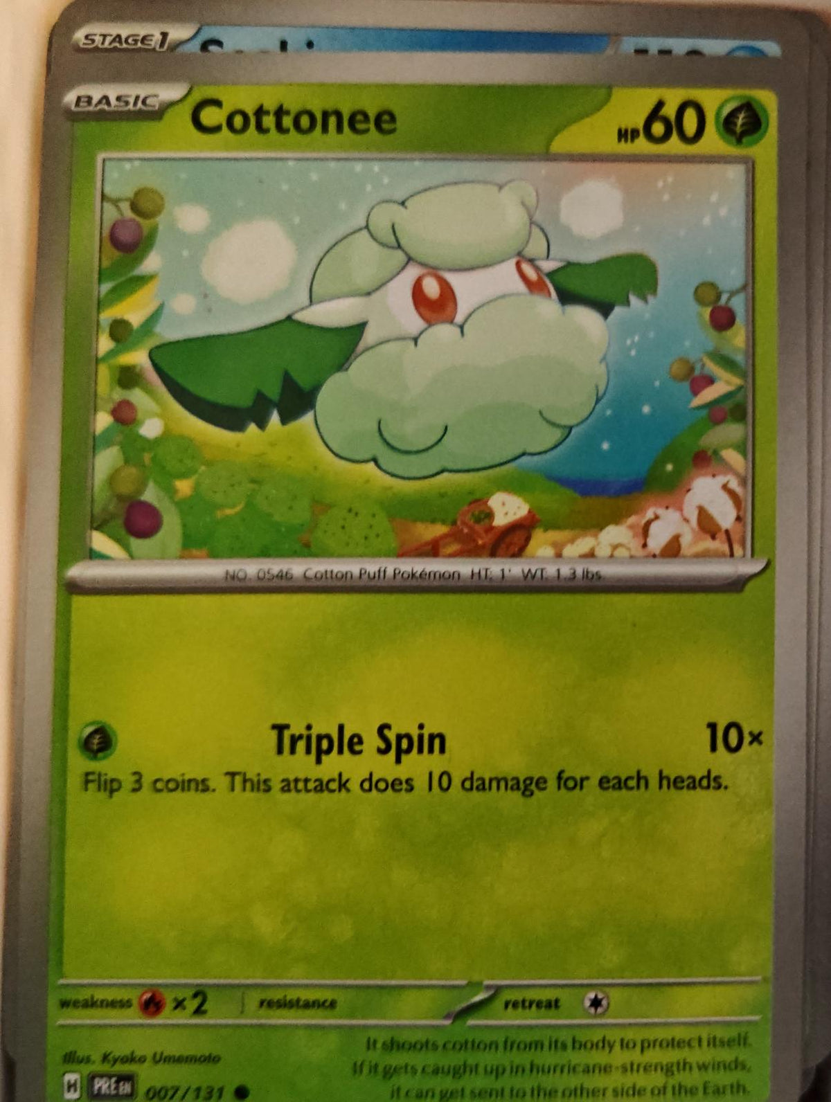 Cottonee - 007/131 - - PRISMATIC EVOLUTIONS - Pokemon - Common | AA01-64