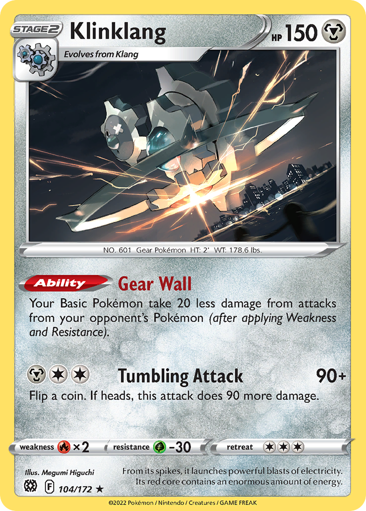 Klinklang - 104/172 - Reverse Holo - BRILLIANT STARS - Pokemon - Rare | AA22-4