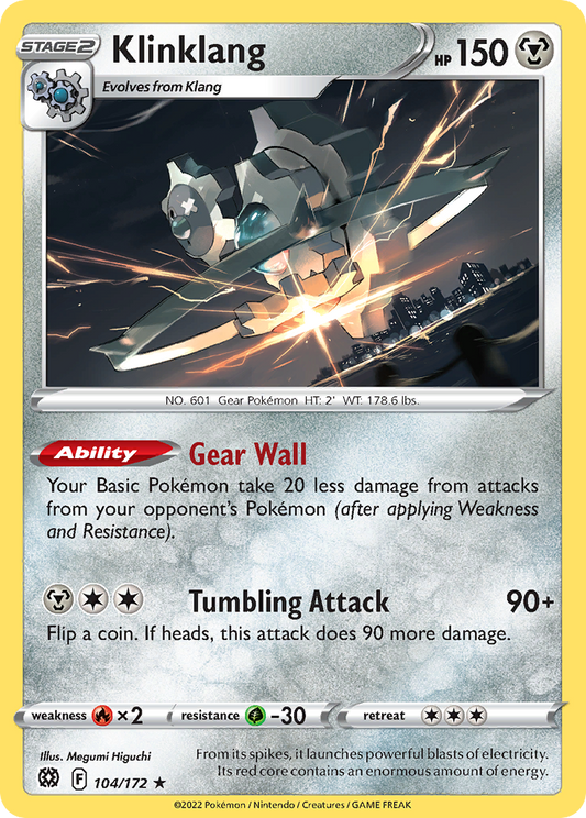 Klinklang - 104/172 - Reverse Holo - BRILLIANT STARS - Pokemon - Rare | AA22-4