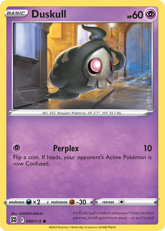Duskull - 060/172 - Reverse Holo - BRILLIANT STARS - Pokemon - Common | AA22-60