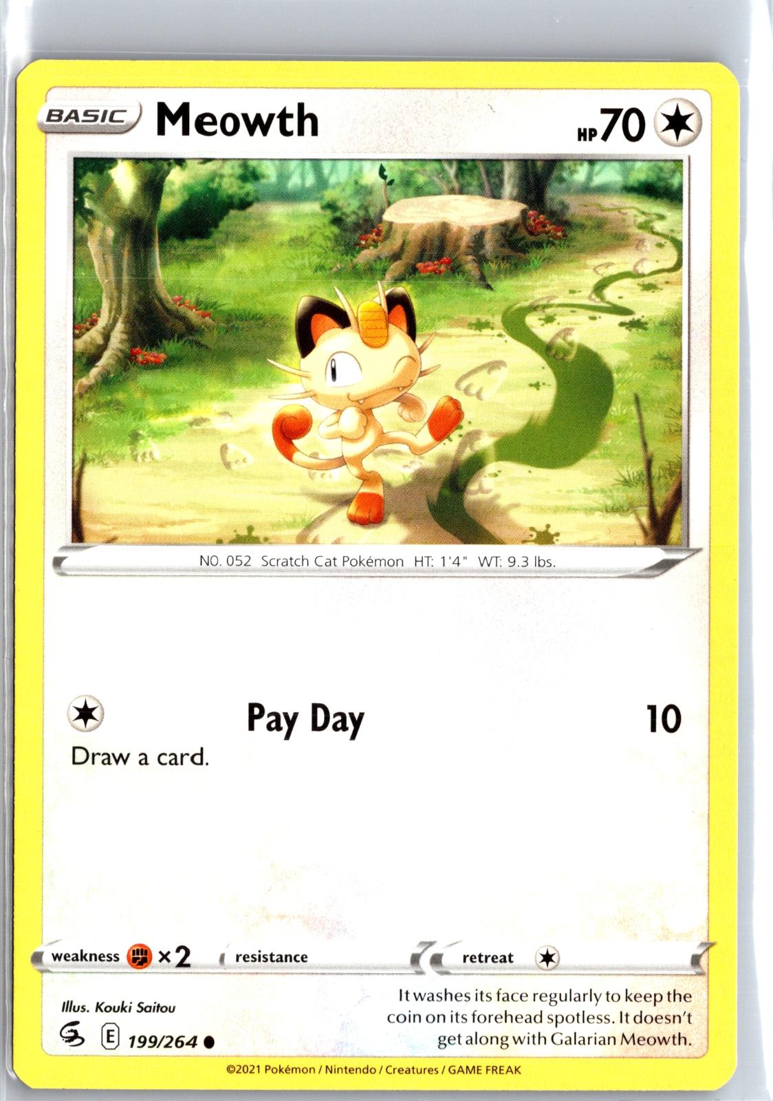 Meowth - 199/264 - FUSION STRIKE - Pokemon - Common