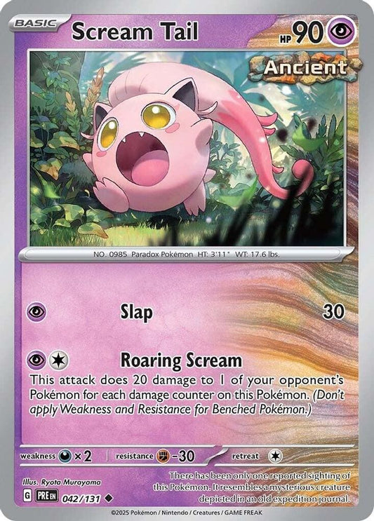 Scream Tail - 042/131 - Reverse Holo - PRISMATIC EVOLUTIONS - Pokemon - | AA26-100