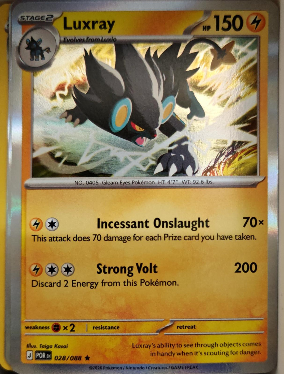 Luxray - 028/088 - Holo - PERFECT ORDER - Pokemon - Rare | AA06-47