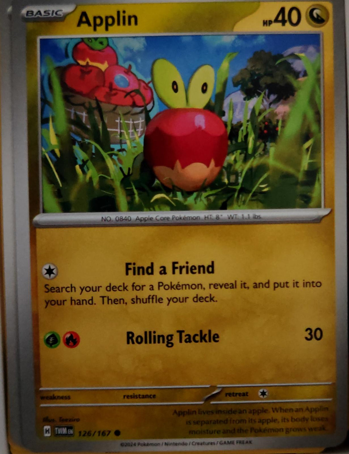Applin - 126/167 - - TWILIGHT MASQUERADE - Pokemon - Common | AA41-26