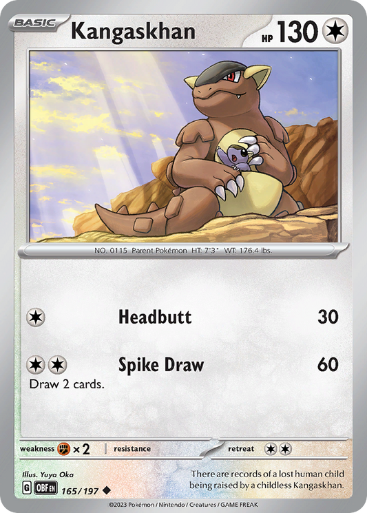 Kangaskhan - 165/197 - - OBSIDIAN FLAMES - Pokemon - Uncommon | AA10-86