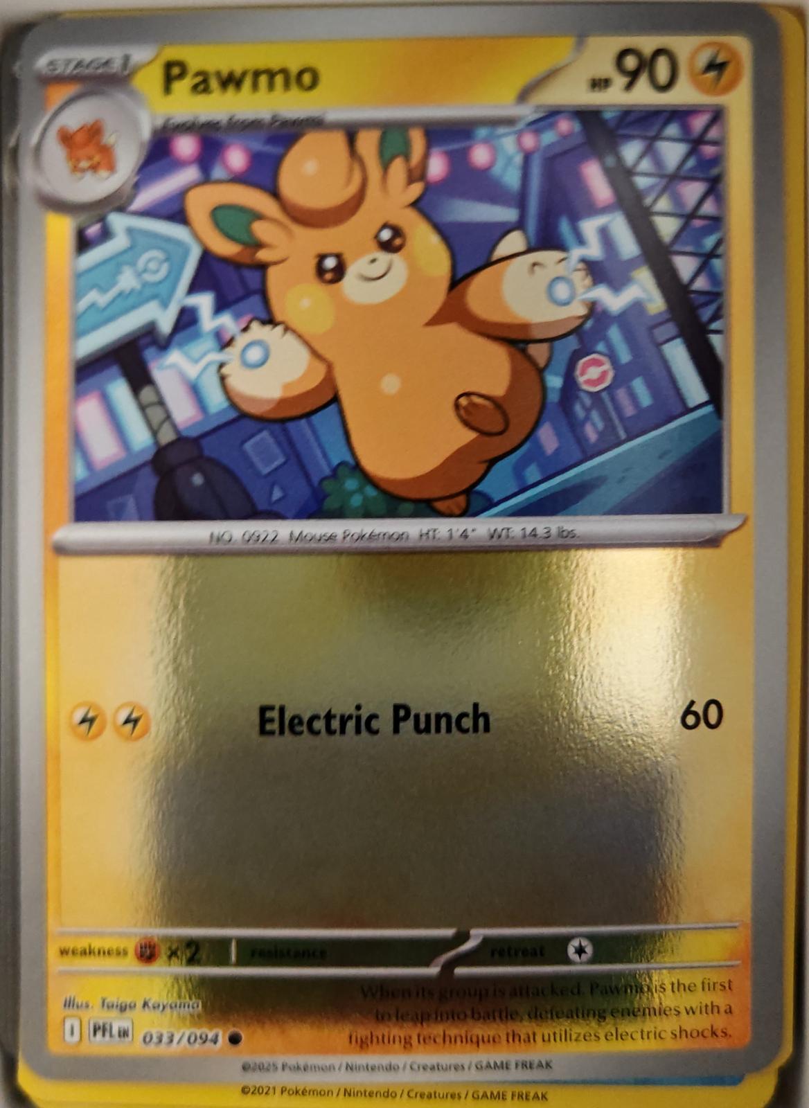 Pawmo - 033/094 - Reverse Holo - PHANTASMAL FLAMES - Pokemon - Common | AA26-66
