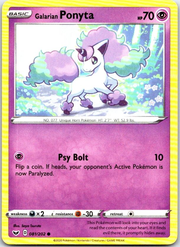 Galarian Ponyta - 081/202 - - SWORD & SHIELD - Pokemon - Common | AC16-46