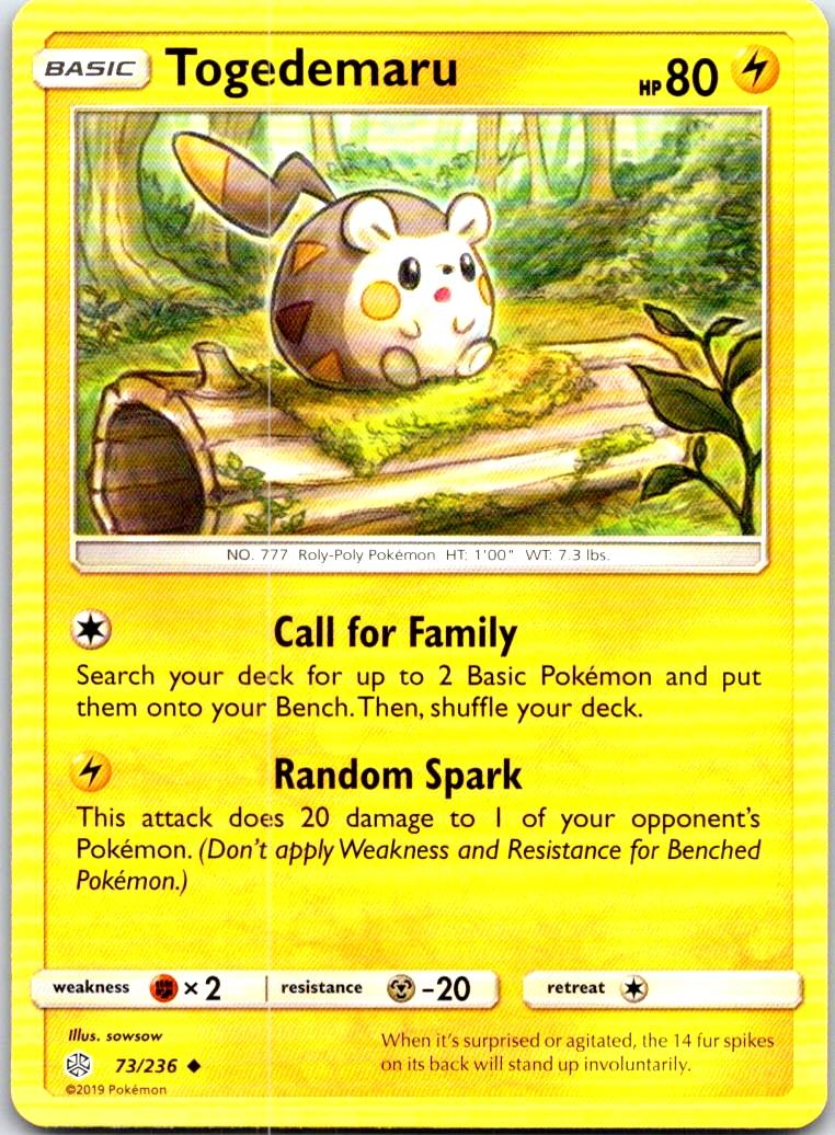 Togedemaru - 73/236 - - COSMIC ECLIPSE - Pokemon - Uncommon | AB45-31