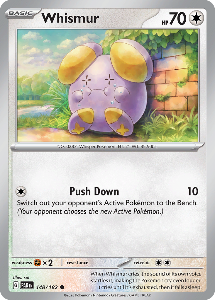 Whismur - 148/182 - - PARADOX RIFT - Pokemon - Common | AA48-68