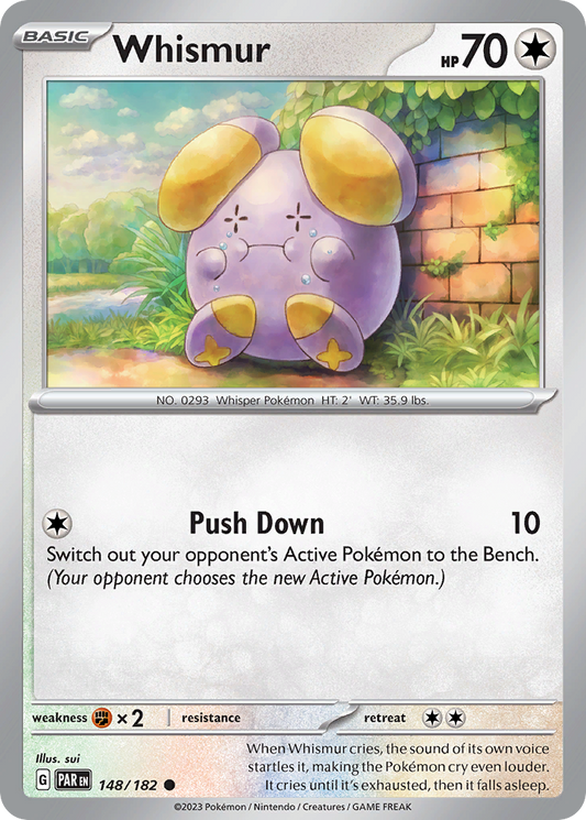 Whismur - 148/182 - - PARADOX RIFT - Pokemon - Common | AA48-68
