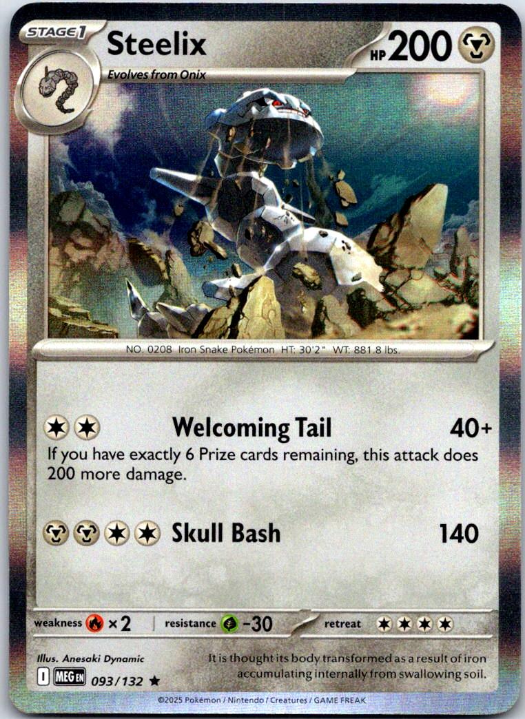 Steelix - 093/132 - Holo - MEGA EVOLUTION - Pokemon - Rare | AA120-39