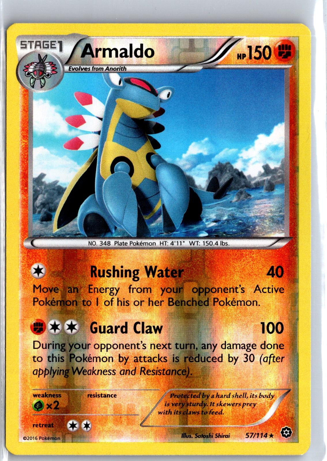 Armaldo - 57/114 - Reverse Holo - STEAM SIEGE - Pokemon - Rare | AA130-1