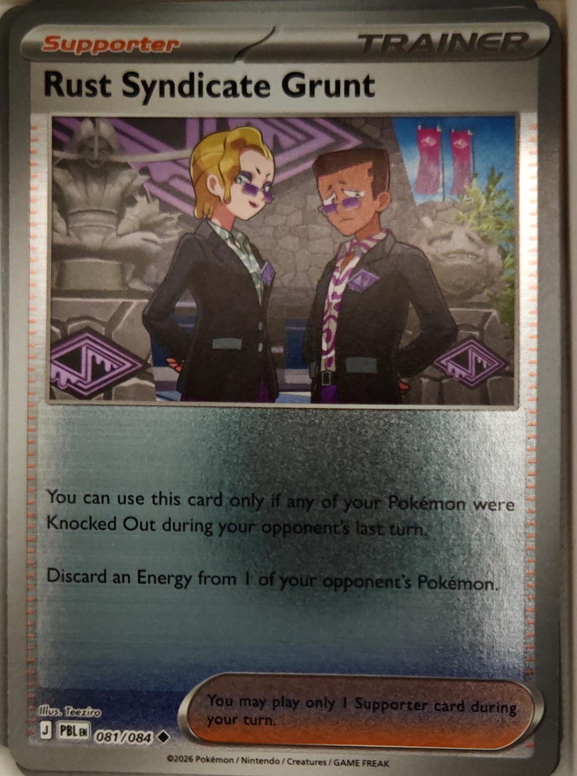 Rust Syndicate Grunt - 081/084 - Reverse Holo - PITCH BLACK - Pokemon - | AA15-5