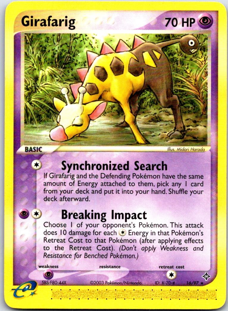 Girafarig - 16/97 - - DRAGON - Pokemon - Rare | AB12-6