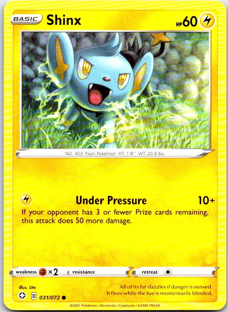Shinx - 031/072 - - SHINING FATES - Pokemon - Common | AB97-30