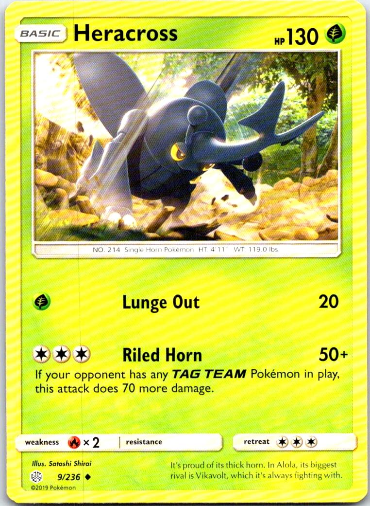 Heracross - 9/236 - - COSMIC ECLIPSE - Pokemon - Uncommon | AB94-36