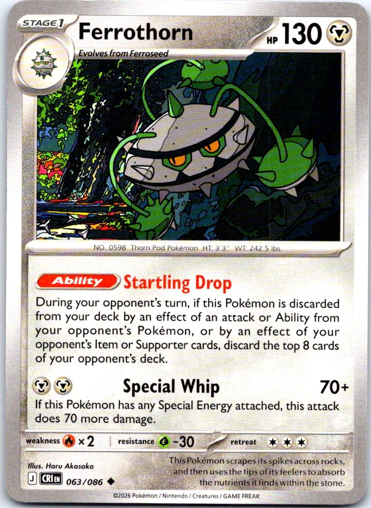 Ferrothorn - 063/086 - - CHAOS RISING - Pokemon - Uncommon | AB17-33