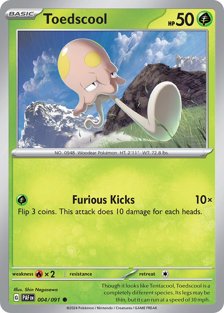 Toedscool - 004/091 - - PALDEAN FATES - Pokemon - Common | AA81-44
