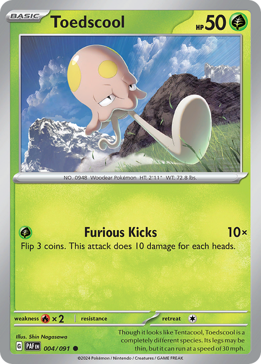 Toedscool - 004/091 - - PALDEAN FATES - Pokemon - Common | AA81-44