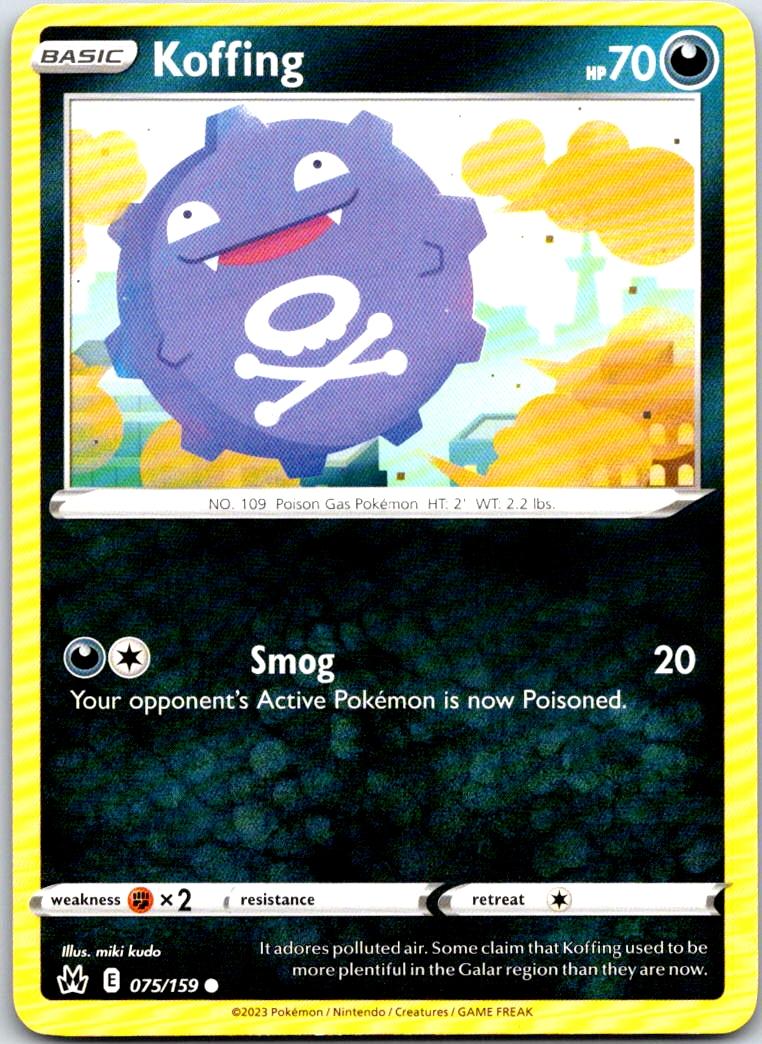 Koffing - 075/159 - - CROWN ZENITH - Pokemon - Common | AA103-11
