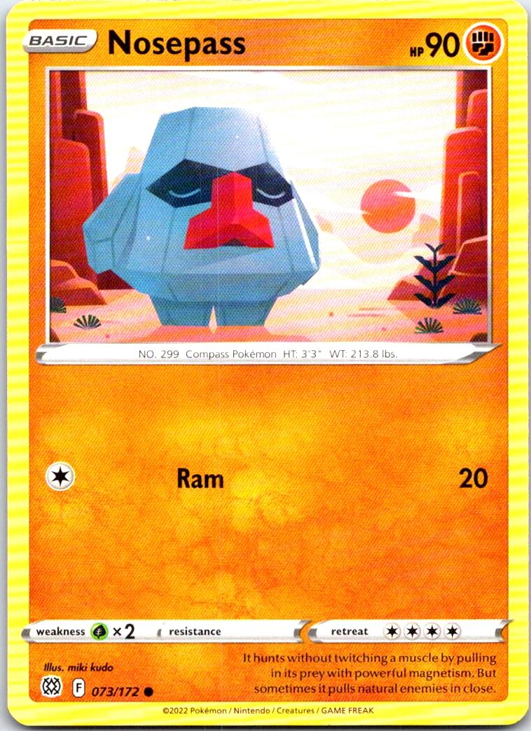 Nosepass - 073/172 - - BRILLIANT STARS - Pokemon - Common | AB51-3