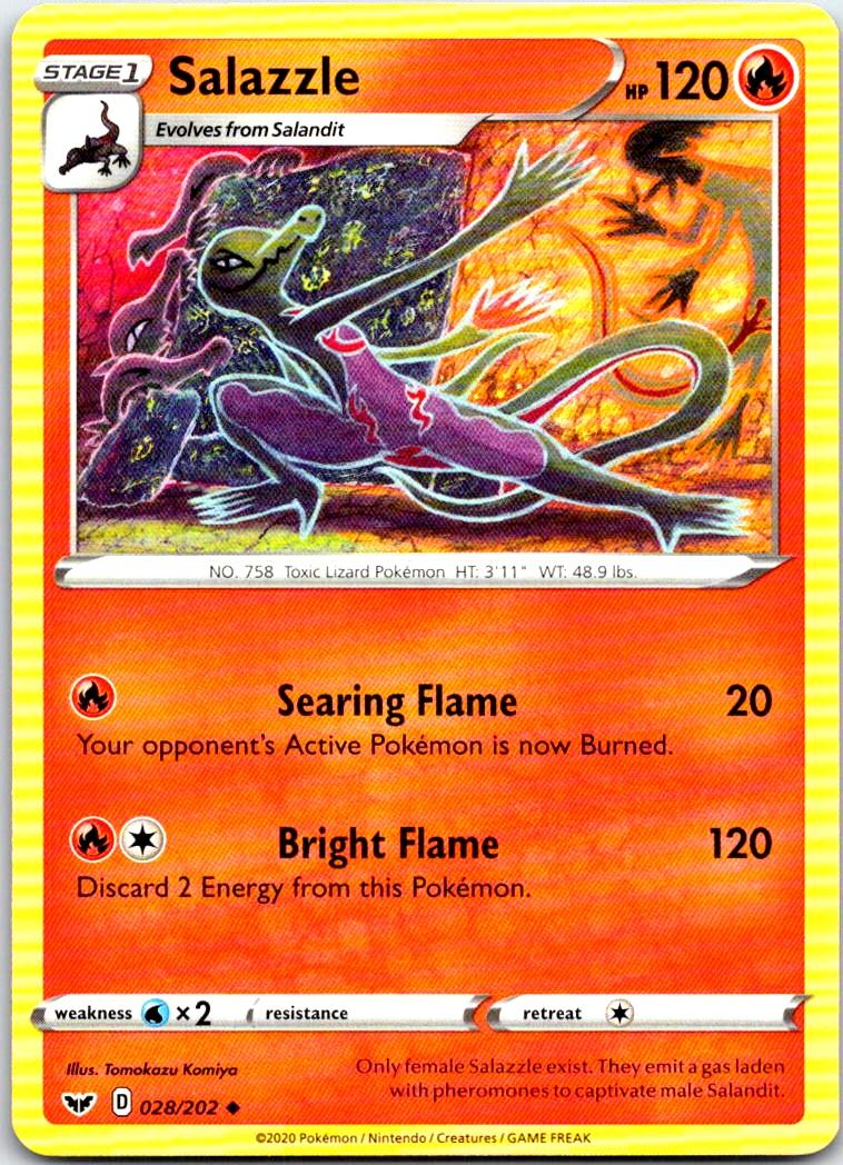 Salazzle - 028/202 - - SWORD & SHIELD - Pokemon - Uncommon | AB73-8